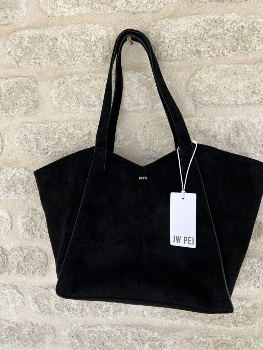 JW PEI Women's Kiana Tote Bag Black Faux Suede NWT - Picture 6 of 11